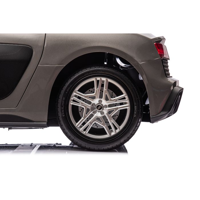 Elektrische kinderauto Audi R8 XXL 2 pers. 24V brushless Nardo Grijs
