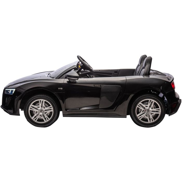 Elektrische kinderauto Audi R8 XXL 2 pers. 24V EVA banden Zwart met RC