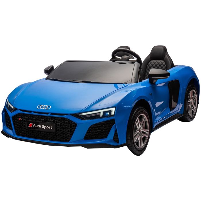 Elektrische kinderauto Audi R8 XXL 2 pers. 24V EVA banden Blauw met RC
