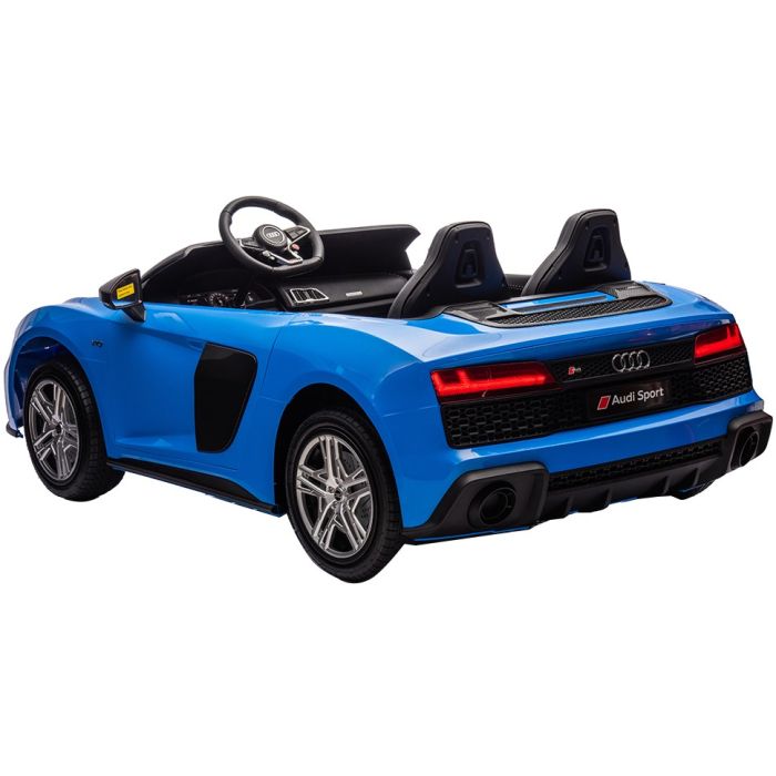Elektrische kinderauto Audi R8 XXL 2 pers. 24V EVA banden Blauw met RC