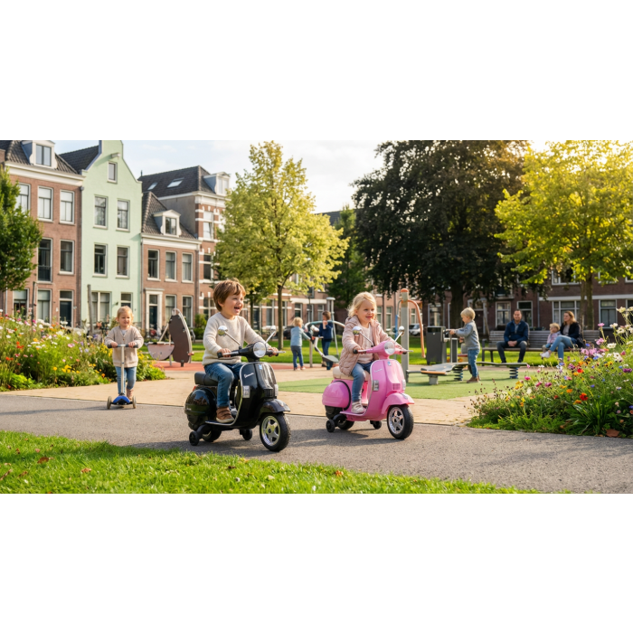 Elektrische Scooter Vespa PX150 12 volt Roze