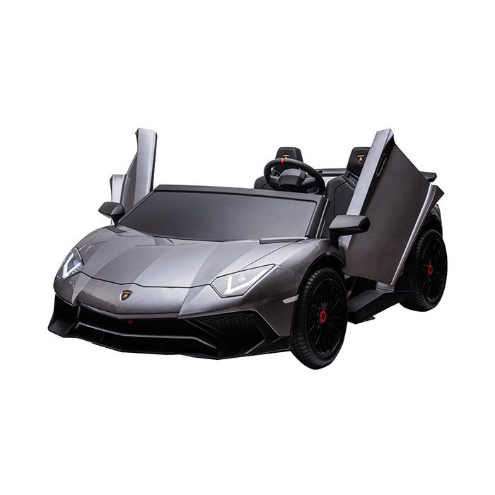 Elektrische kinderauto Lamborghini Aventador SV XXL 2 pers. 24V brushless Nardo Grijs