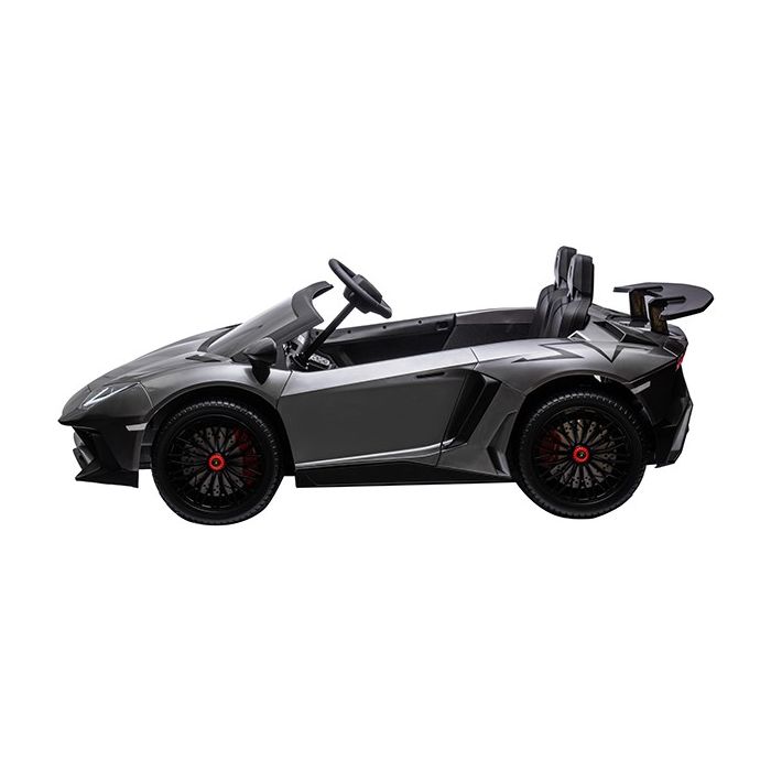 Elektrische kinderauto Lamborghini Aventador SV XXL 2 pers. 24V brushless Nardo Grijs