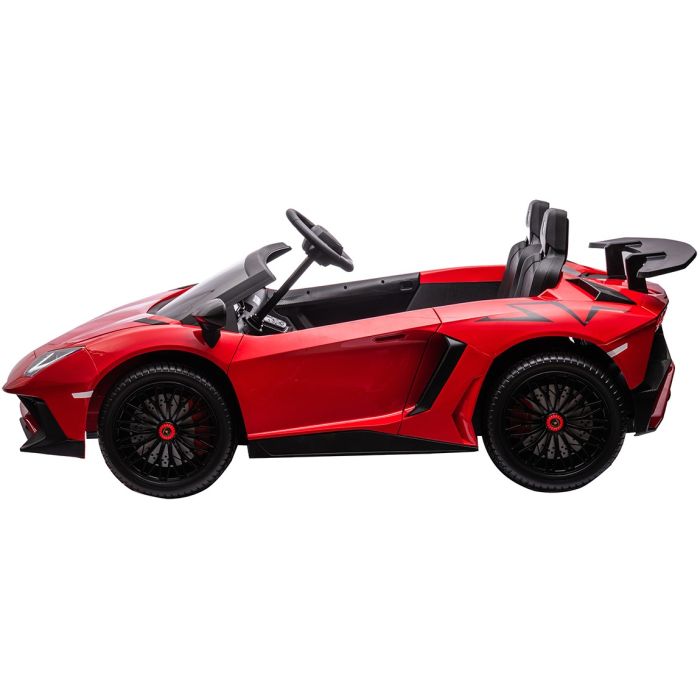 Elektrische kinderauto Lamborghini Aventador SV XXL 2 pers. 24V EVA banden Rood met RC