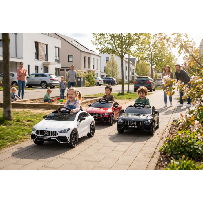 Accu Kinderauto Mercedes CLA45s AMG Wit 12v