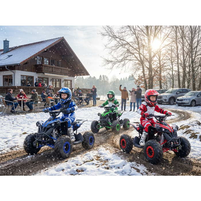 Elektrische Midi Kinderquad CYCLONE Blauw 1200W BRUSHLESS 48Volt LCD-Scherm