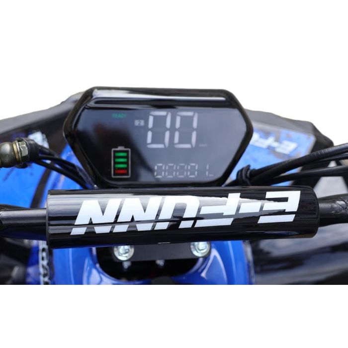 Elektrische Midi Kinderquad CYCLONE Blauw 1200W BRUSHLESS 48Volt LCD-Scherm