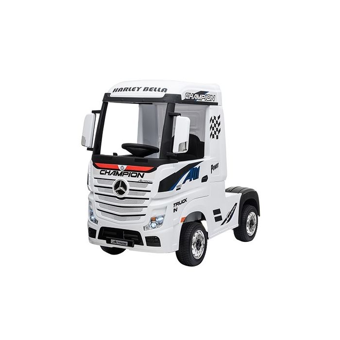 Elektrische Kindervrachtwagen Mercedes Actros Truck 4X4 Wit
