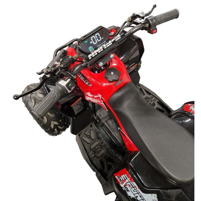 Elektrische Midi Quad CYCLONE Rood 1200W BRUSHLESS 48Volt LCD-Scherm