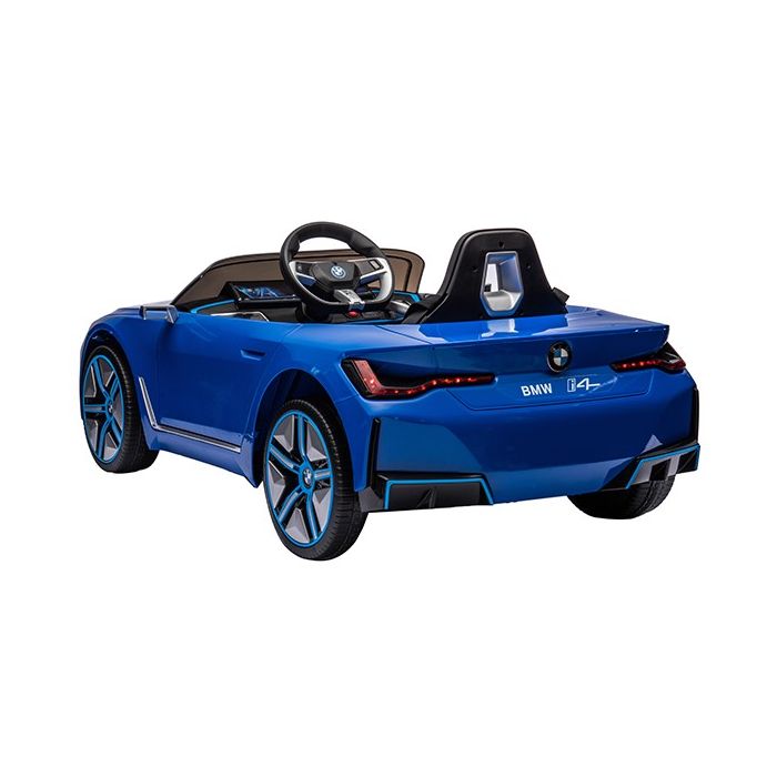 Elektrische Kinderauto BMW i4 Blauw  4X4 12V
