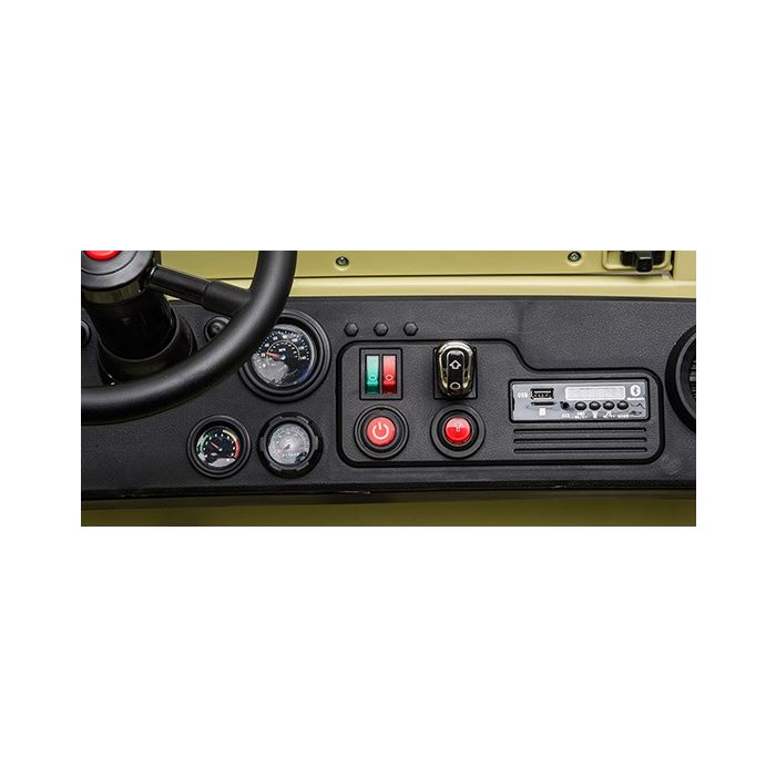 Elektrische Leger-Jeep 4X4 24 Volt 3 Persoons
