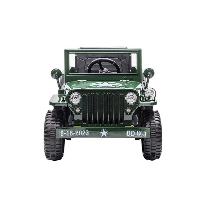Elektrische Leger-Jeep 4X4 12Volt Donker Groen 1 persoons