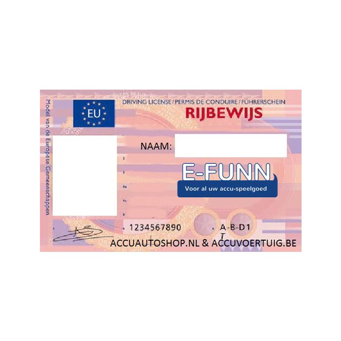 Kenteken stickerset EU op eigen naam & rijbewijs