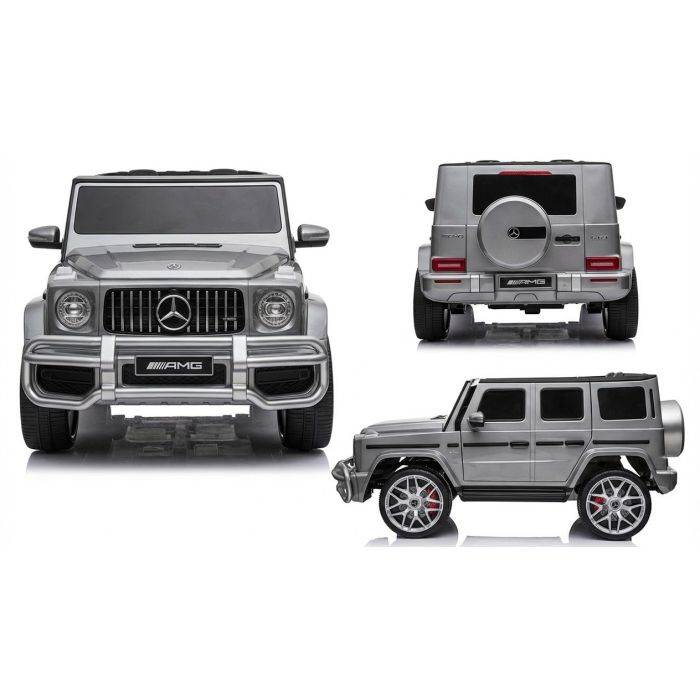 Elektrische Kinderauto MERCEDES G63-AMG 24 Volt 4X4 Grijs Metallic 2 Persoons