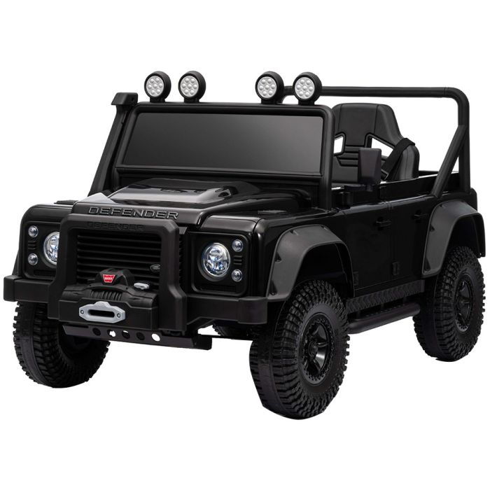 Accu Kinderauto SUV Land Rover Defender 110 SVX Zwart 24Volt