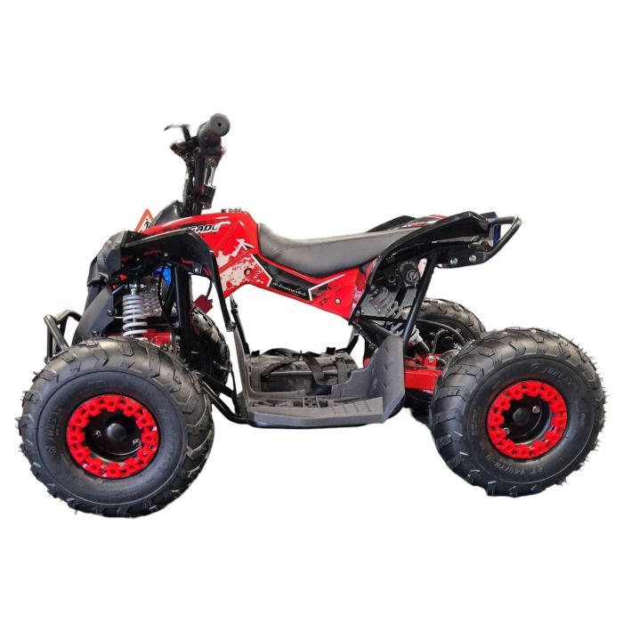 Elektrische Midi Quad CYCLONE Rood 1200W BRUSHLESS 48Volt LCD-Scherm