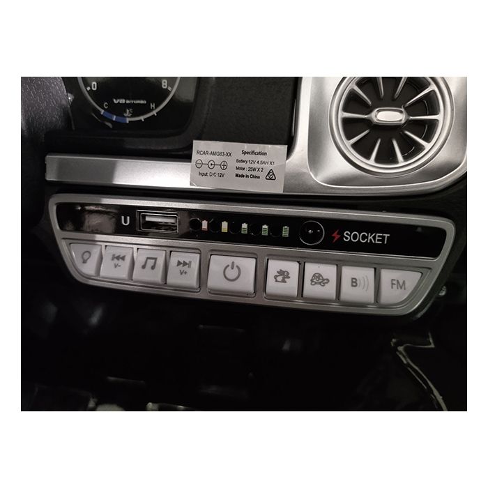 Accu Kinderauto Mercedes G63 AMG Zwart metallic