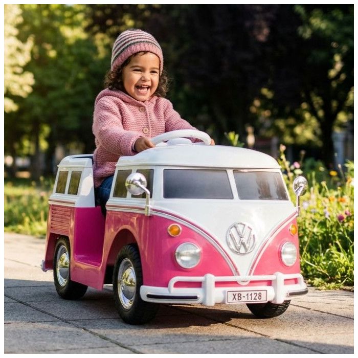 Accu Auto Volkswagen T-1 busje 12V Roze