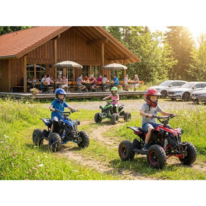 Elektrische Midi Kinderquad CYCLONE Blauw 1200W BRUSHLESS 48Volt LCD-Scherm