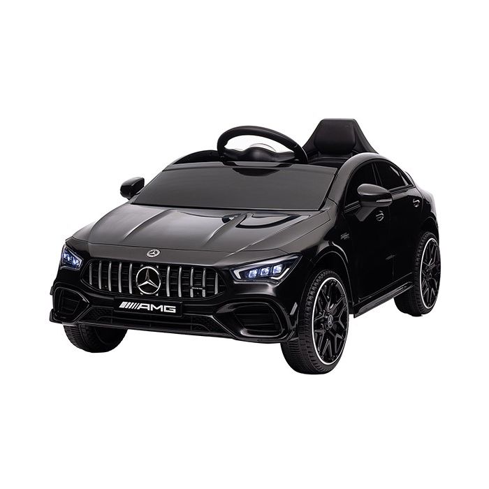 Accu Kinderauto Mercedes CLA45s AMG Zwart metallic