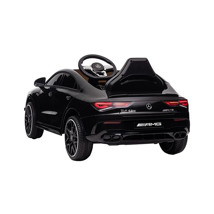 Accu Kinderauto Mercedes CLA45s AMG Zwart metallic