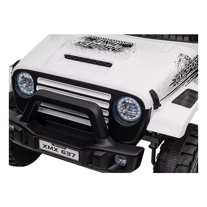Elektrische kinderjeep Racer Wit 24V 4X4
