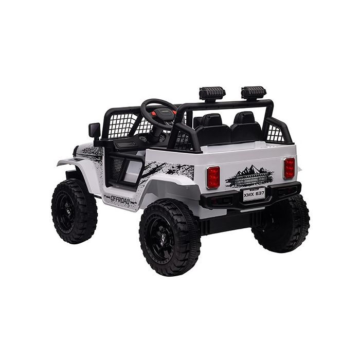 Elektrische kinderjeep Racer Wit 24V 4X4