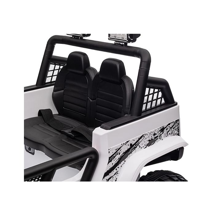 Elektrische kinderjeep Racer Wit 24V 4X4