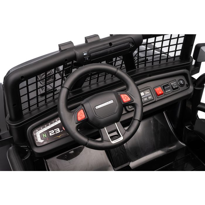 Elektrische kinderjeep Gravity Zwart 24Volt 4X4 2 persoons