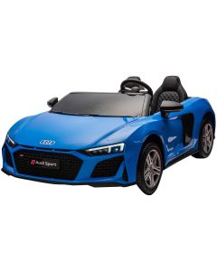 Elektrische kinderauto Audi R8 XXL 2 pers. 24V EVA banden Blauw met RC