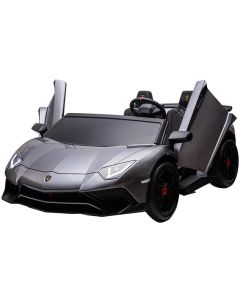 Elektrische kinderauto Lamborghini Aventador SV XXL 2 pers. 24V brushless Nardo Grijs