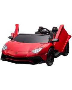 Elektrische kinderauto Lamborghini Aventador SV XXL 2 pers. 24V EVA banden Rood met RC