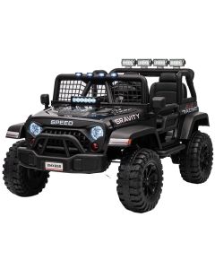 Elektrische kinderjeep Gravity Zwart 24Volt 4X4 2 persoons