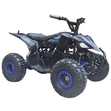 Elektrische kinderquad Maxi Tornado 1200W 60V Brushless LCD SCHERM Blauw
