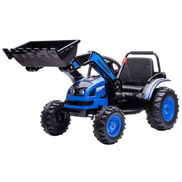 Kinder Accu Tractor met Schep Blauw