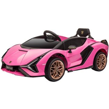 Elektrische Kinderauto Lamborghini Sian Roze 4X4 12Volt Vleugeldeuren