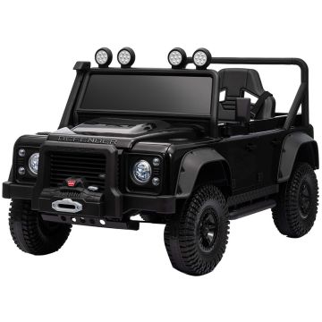 Accu Kinderauto SUV Land Rover Defender 110 SVX Zwart 24Volt