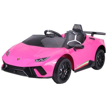 Elektrische Kinderauto Lamborghini Huracan Performante Roze 4X4 12Volt
