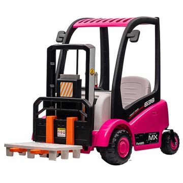 Elektrische Kinderauto Heftruck Roze 12V