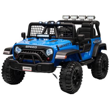Elektrische kinderjeep Gravity Blauw 24Volt 4X4 2 persoons