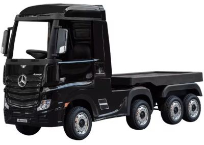 Accu Kindervrachtwagen Mercedes Actros Truck met Trailer 4X4 Zwart