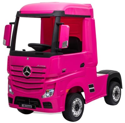 Elektrische Kindervrachtwagen Mercedes Actros Truck 4X4 Roze