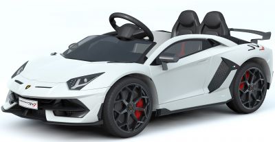 Elektrische Kinderauto Lamborghini Aventador SVJ Wit