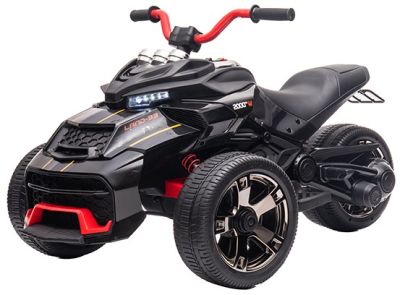 Elektrische Kindermotor Trike met RC 12 Volt Zwart