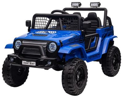 Elektrische kinderjeep Racer Blauw 24V 4X4